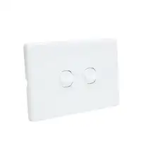 iSwitch - Trim Series - 2 Gang Switch 10A Horizontal