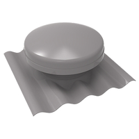 Omega corrugated BAL vent 6 inch Basalt