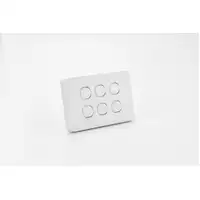 iSwitch - Edge Series - 6 Gang Switch 10A Horizontal