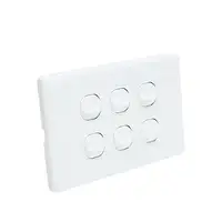 iSwitch - Trim Series - 6 Gang Switch 10A Horizontal