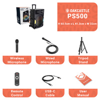 Majority PS500 - PA System 150w Bluetooth Karaoke &amp; PA System - Black
