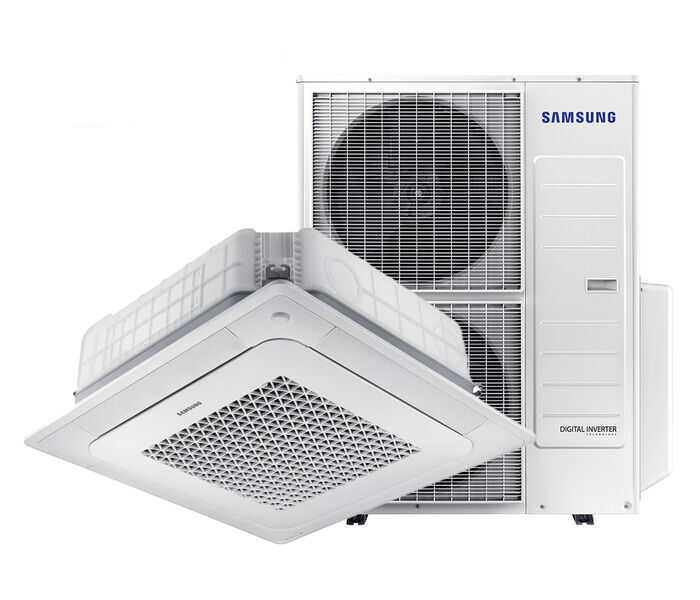 SAMSUNG - 10.0KW R32 Cassettes Series - 4 Way Cassette split, R32, Wind-Free(840 x 840) - Universal outdoor (Duct S2, Cassettes) R32 - KIT - AC100TN