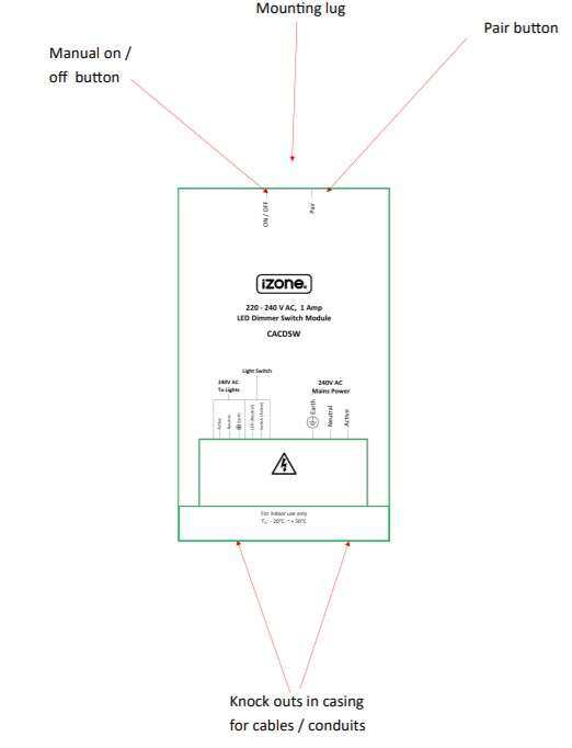 240V 1 AMP LED Dimmer