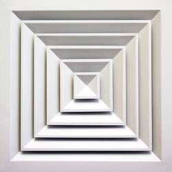 225.225 Metal 4 Way White Diffuser Fixed Louvre
