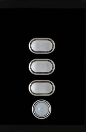 iLight Wireless Light Switch 3 Button Black