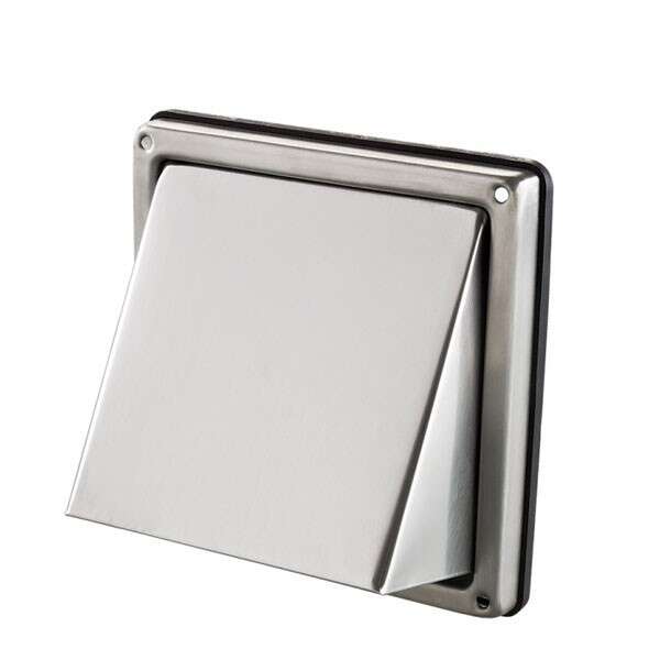 Exhaust Vent Sq Suit 125mm c/w Vermin Mesh S/Steel