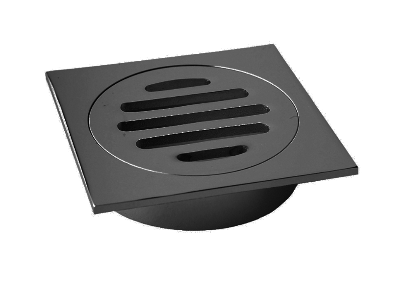 Floor Grate Square Gun Metal 80MM