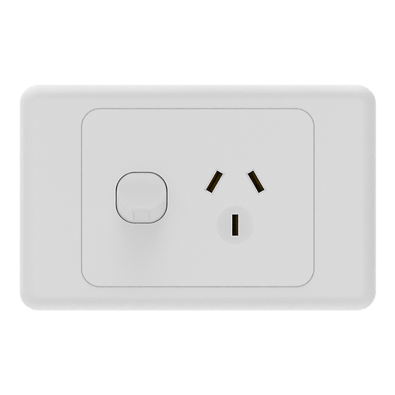 iSwitch - Base Series - Single Power Point 15A Horizontal