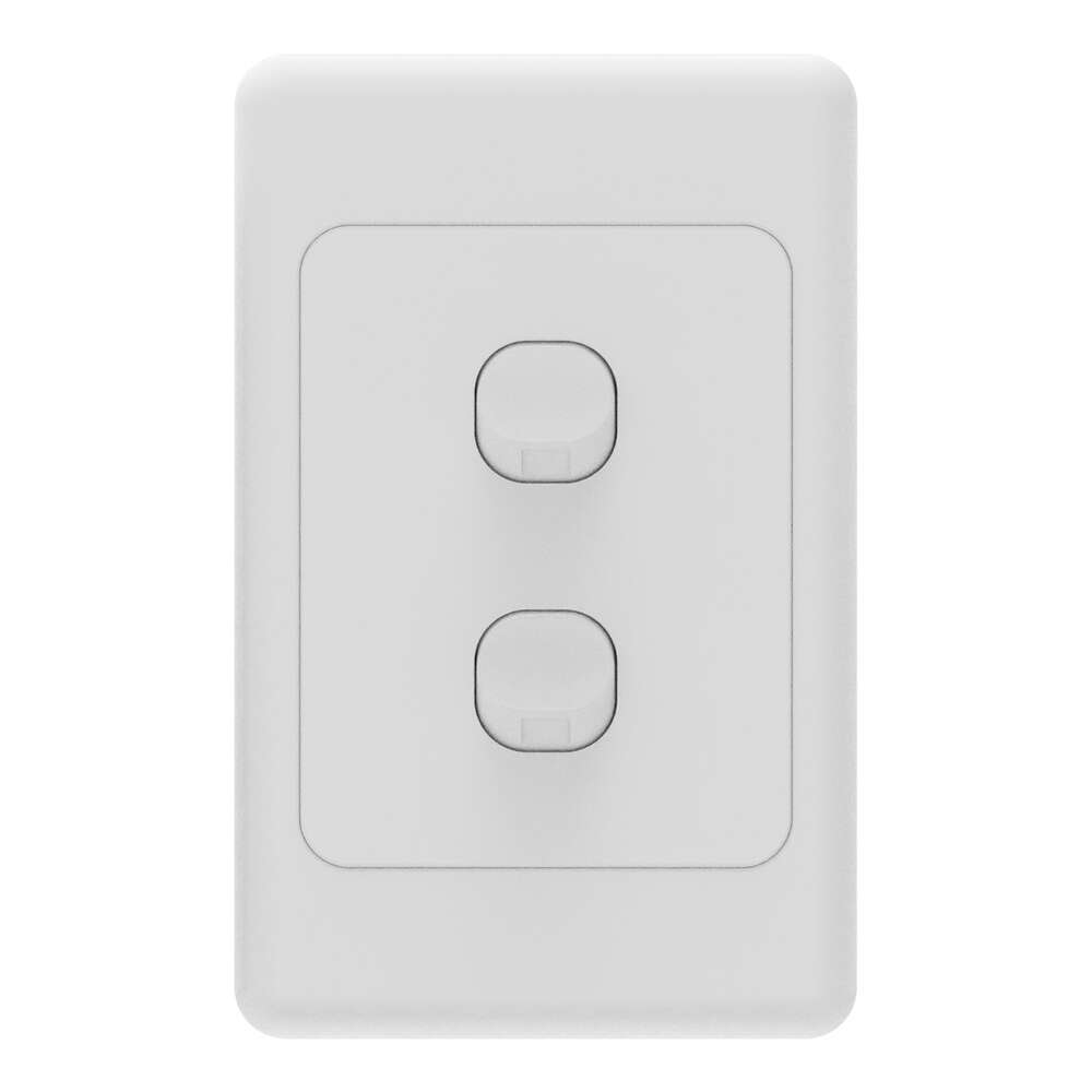 iTemp iSwitch Base 2 Gang Light Switch 10 A Vertical - ISB210AV