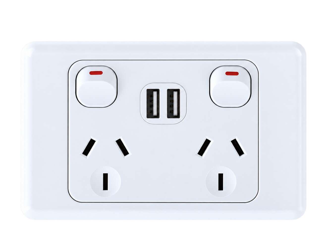 iTemp iSwitch Base Double Power Point USB A+A 5 V / 2.1 A - ISB2PP10USBCC