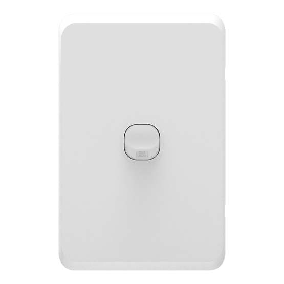 iSwitch - Edge Series - 1 Gang Switch 10A Vertical