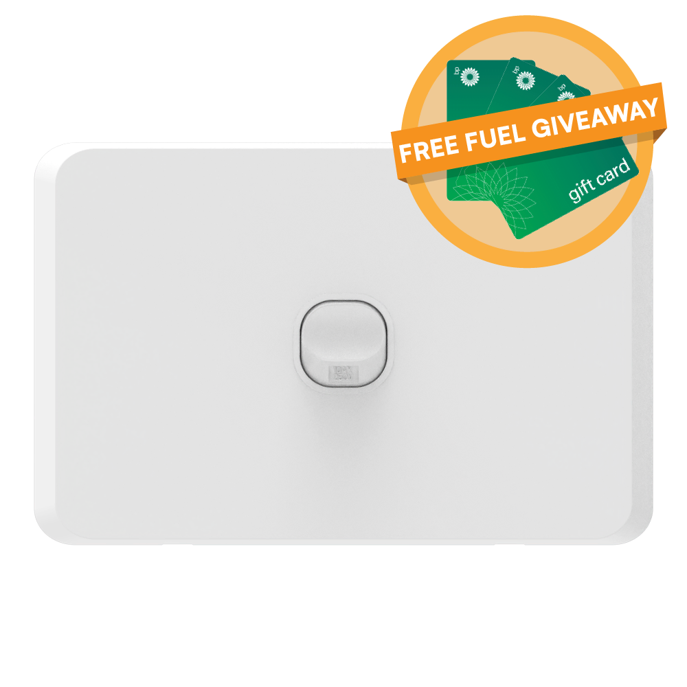 iSwitch - Edge Series - 1 Gang Switch 10A Horizontal