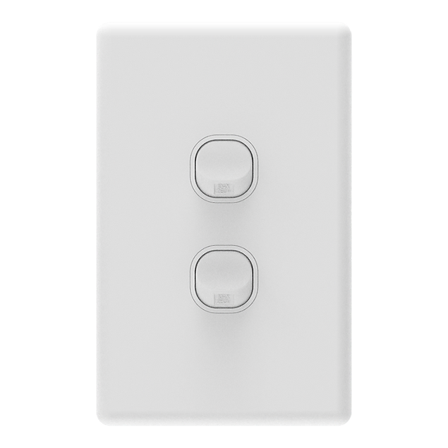 iSwitch - Prime Series - 2 Gang Switch 10A Vertical