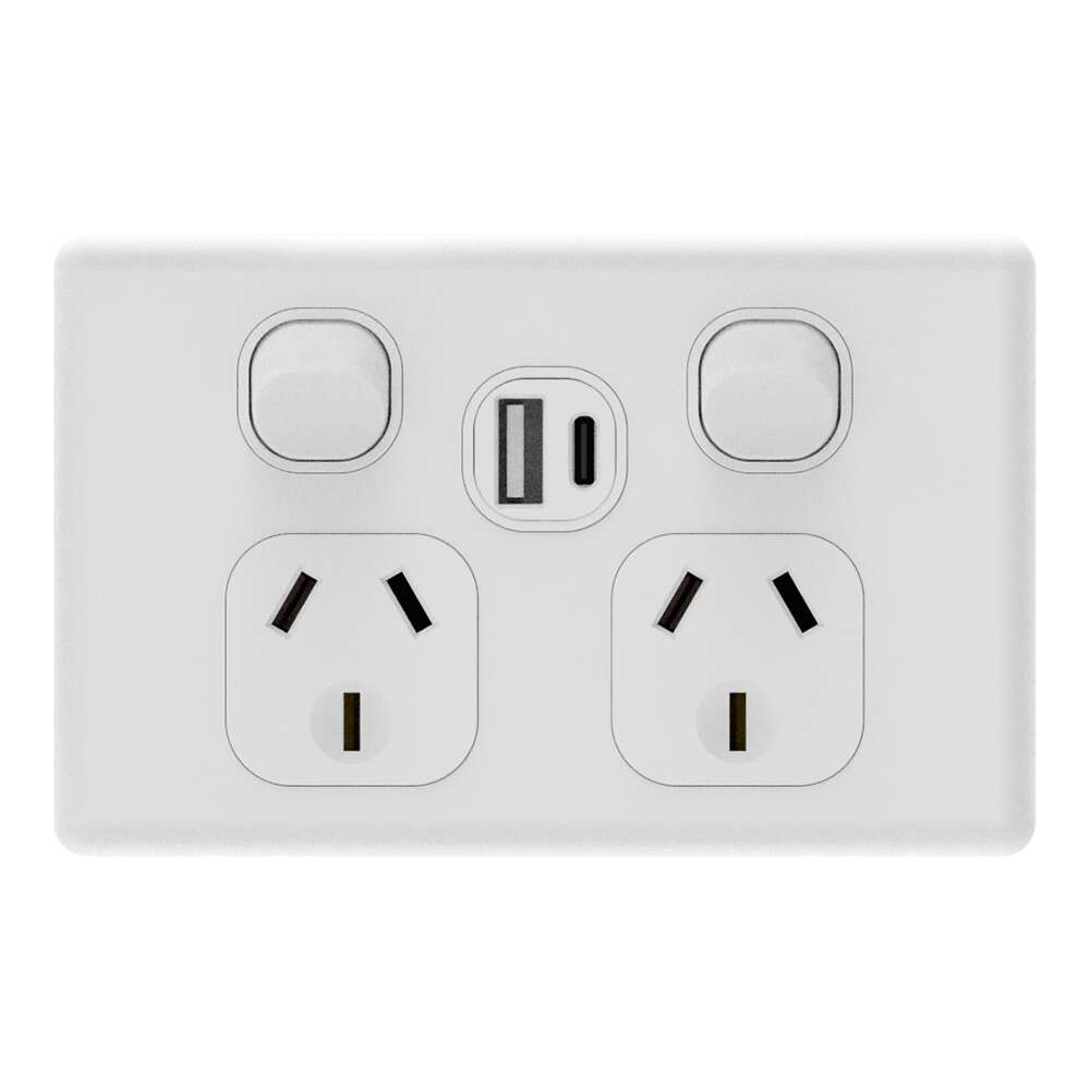 iTemp iSwitch Prime Double Power Point USB A+C 5 V / 2.1 A - ISP2PPUSBCA
