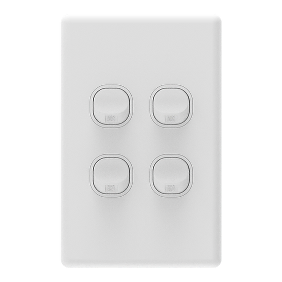 iSwitch - Prime Series - 4 Gang Switch 10A Vertical