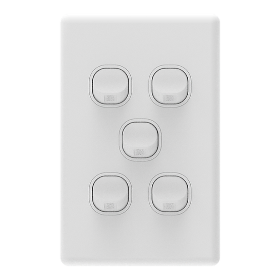 iSwitch - Prime Series - 5 Gang Switch 10A Vertical