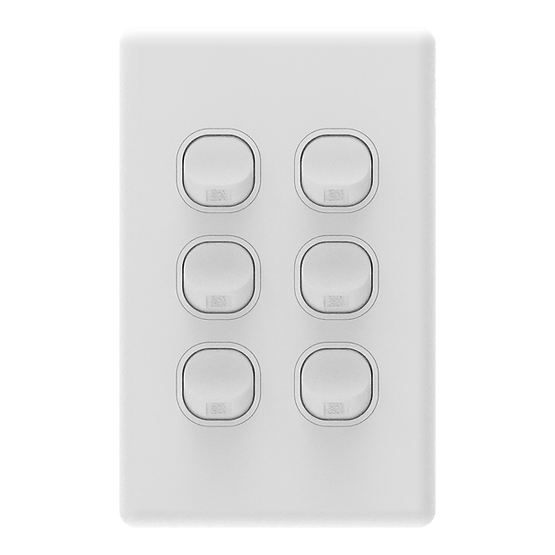 iSwitch - Prime Series - 6 Gang Switch 10A Vertical