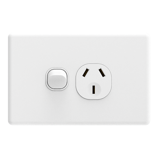 iSwitch - Trim Series - Single Power Point 15A Horizontal