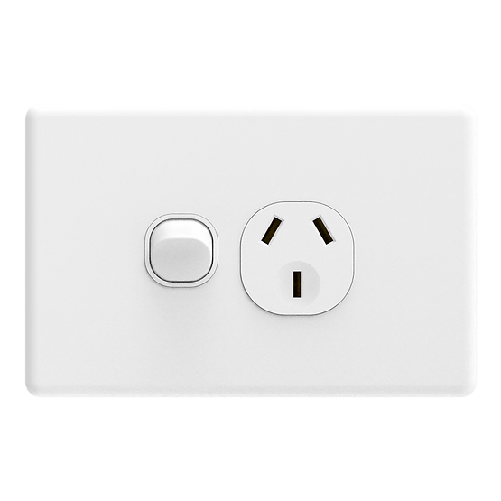 iSwitch - Trim Series - Single Power Point 15A Horizontal