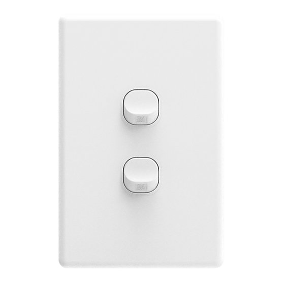 iSwitch - Trim Series - 2 Gang Switch 10A Vertical