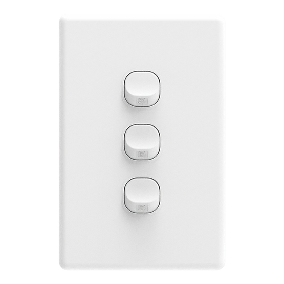 iSwitch - Trim Series - 3 Gang Switch 10A Vertical