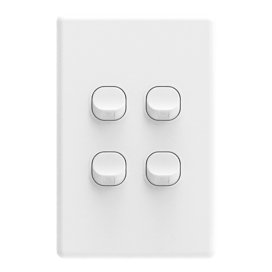 iSwitch - Trim Series - 4 Gang Switch 10A Vertical