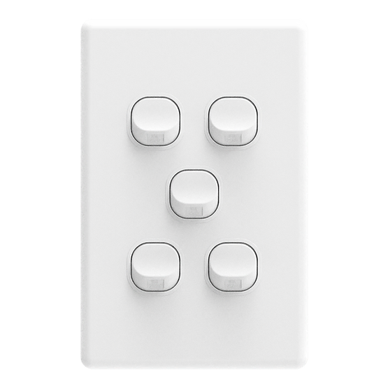 iSwitch - Trim Series - 5 Gang Switch 10A Vertical