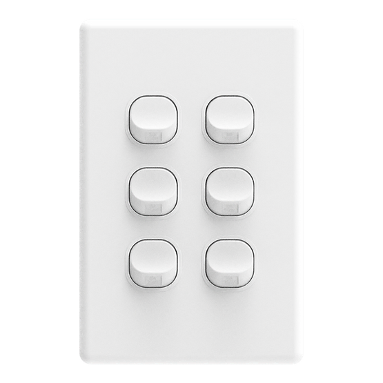 iSwitch - Trim Series - 6 Gang Switch 10A Vertical