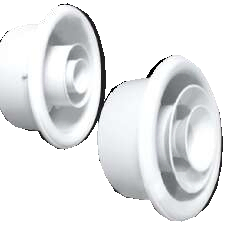 350mm Jet Diffuser Aluminium White