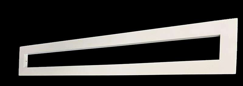 Single Slot Linear Metal Diffuser Fixed Core White