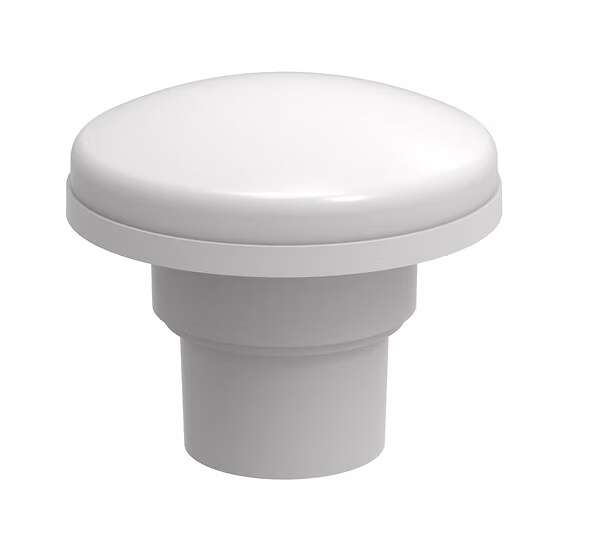 Omega 6-inch Round Corrugated Flashing Roof Exhaust Vent - Surf Mist