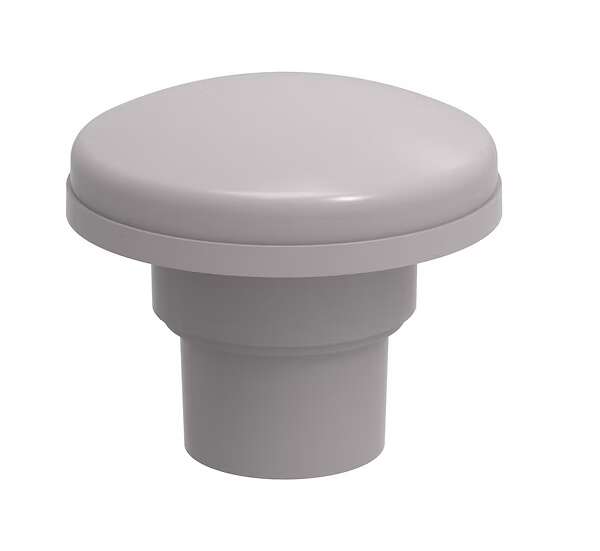 Omega 6-inch Round Corrugated Flashing Roof Exhaust Vent - BAL Version - Shale Grey