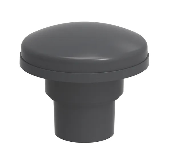 Omega corrugated BAL vent 6 inch Basalt