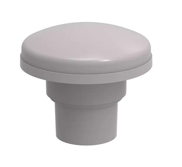 Omega Corrugated vent 6 inch  shale grey - ROUND FLASHING CORRUGATED BAL RATED EXHAUST VENT