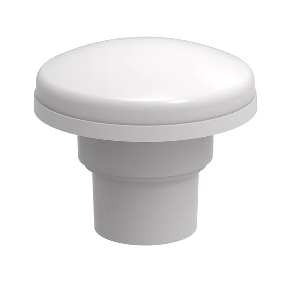 Omega Corrugated vent 6 inch  surf mist - ROUND FLASHING CORRUGATED BAL RATED EXHAUST VENT