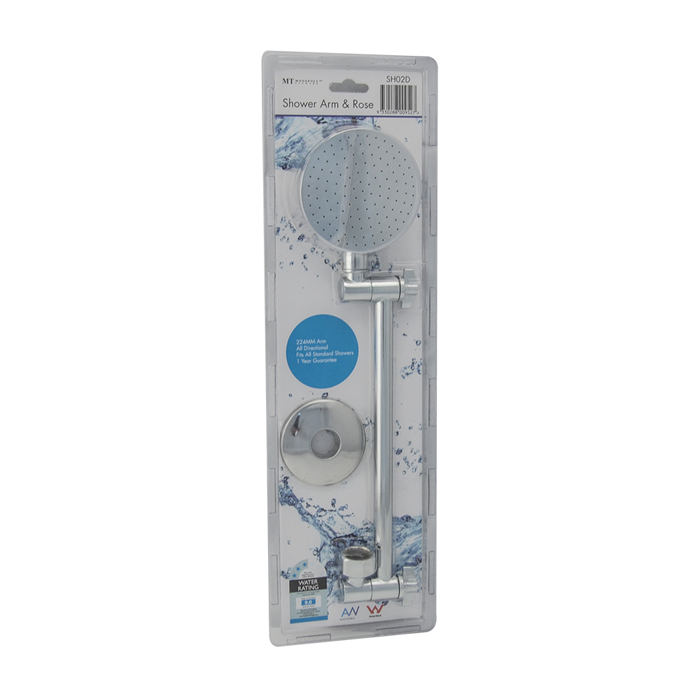 All Directional Shower Chrome Plated Display Pack 224MM